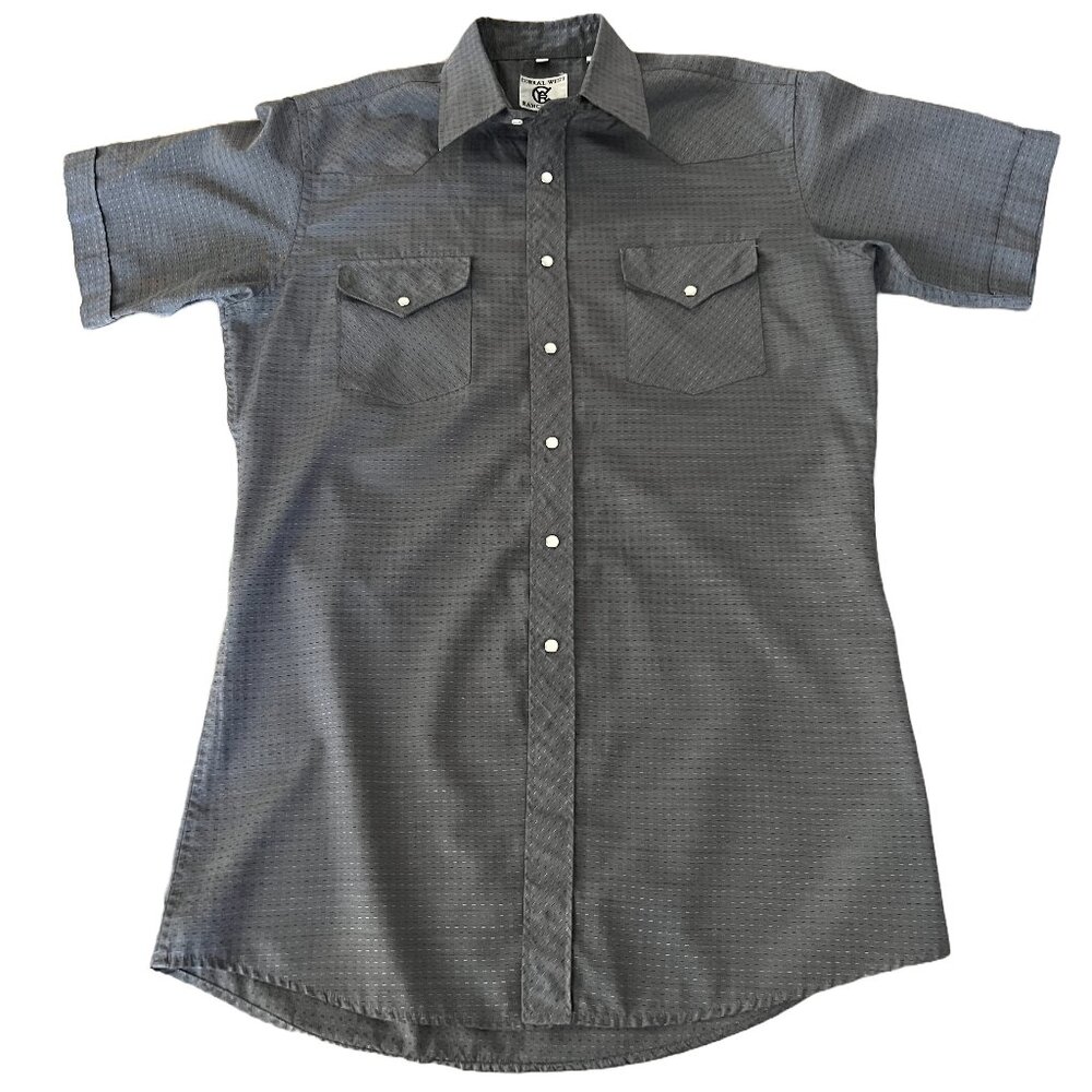 Corral West Ranch Wear Men's Medium Short Sleeve Snap Front Western Shirt